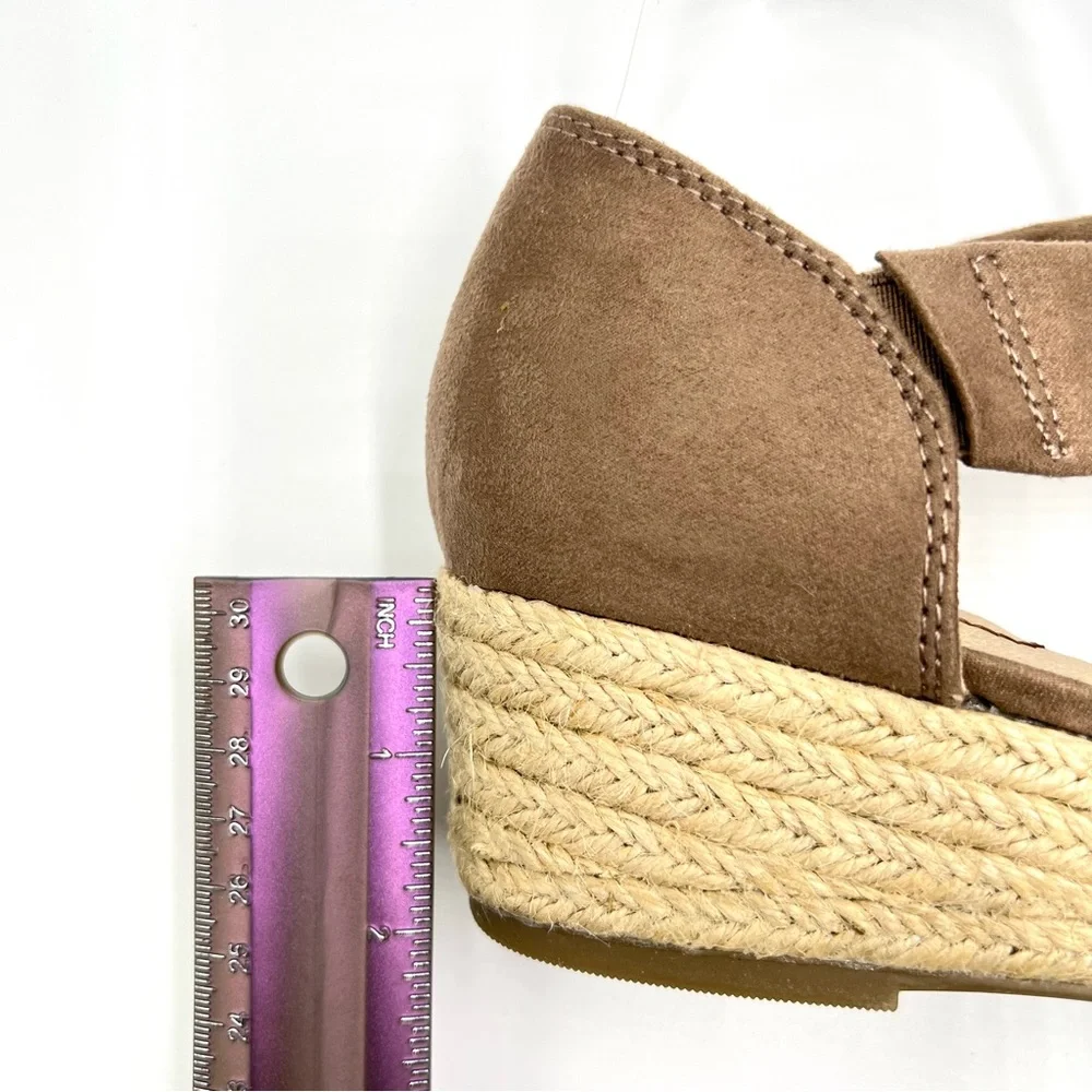 LifeStride Womens Size 9.5 Siesta Brown Espadrilles Wedges‎ Sandals Shoes NEW